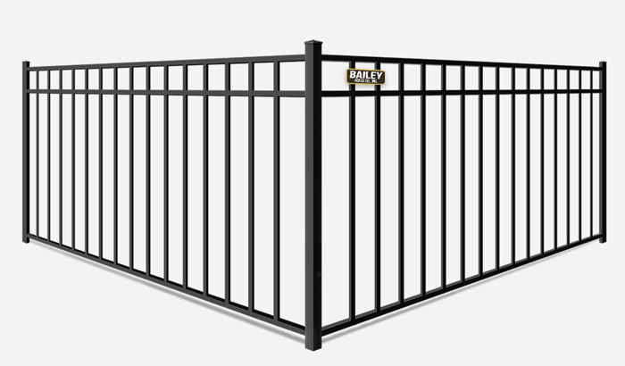 Strong metal fence installed with 3 rails in Hayward California