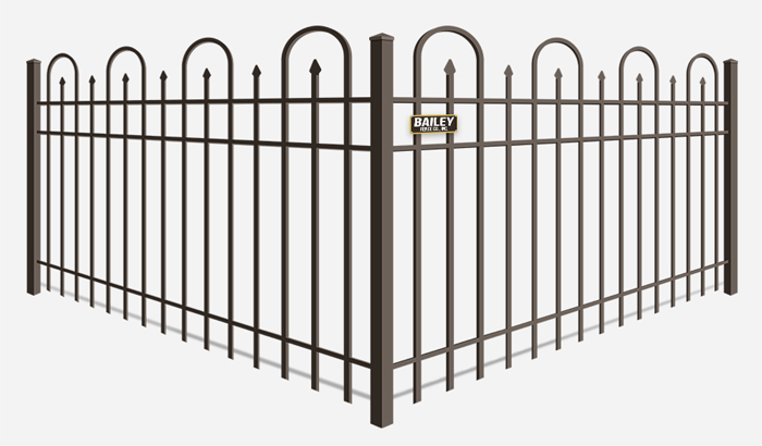 Decorative iron fence with looped pickets in Hayward California