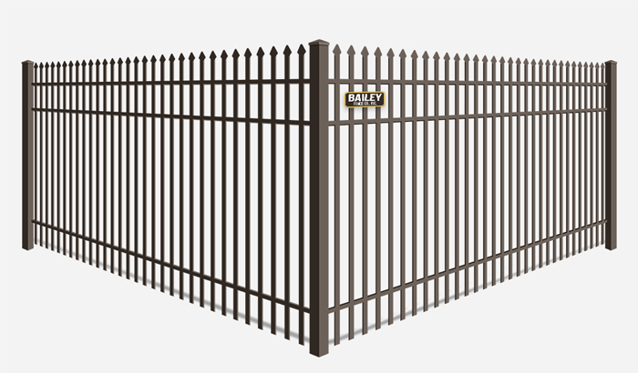 Commercial grade double picket spear top aluminum security fence in Hayward California